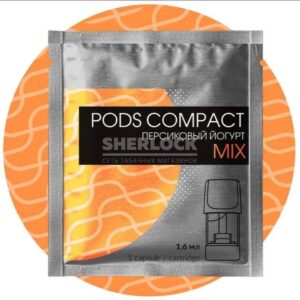 Капсула  Pods Compact для Logic 1,5 % Персиковый йогурт микс купить с доставкой в СПб, по России и СНГ. Цена. Изображение №7. 