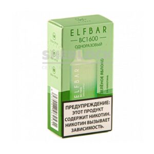 Электронная сигарета ELF BAR BC1600 (Зеленое Яблоко) купить с доставкой в СПб, по России и СНГ. Цена. Изображение №23. 