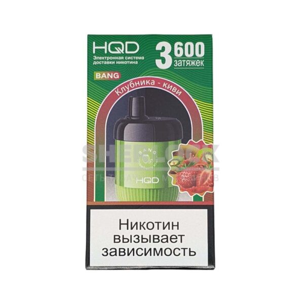 Электронная сигарета HQD BANG 3600 (Клубника Киви) купить с доставкой в СПб, по России и СНГ. Цена. Изображение №9. 