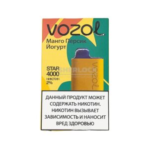Электронная сигарета VOZOL STAR 4000 (Манго персиковый йогурт) купить с доставкой в СПб, по России и СНГ. Цена. Изображение №10. 
