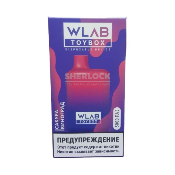 Электронная сигарета WLAB TOYBOX 5000 (Сакура Виноград) купить с доставкой в СПб, по России и СНГ. Цена. Изображение №8. 
