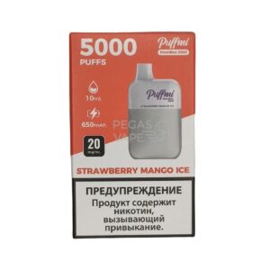 Электронная сигарета PUFFMI DX Mesh Box 5000 (Клубника манго) купить с доставкой в СПб, по России и СНГ. Цена. Изображение №15. 
