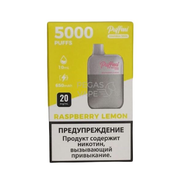 Электронная сигарета PUFFMI DX Mesh Box 5000 (Малина лимон) купить с доставкой в СПб, по России и СНГ. Цена. Изображение №8. 