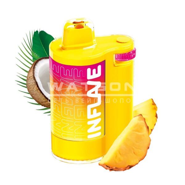 Электронная сигарета INFLAVE SPIN 8000 Pineapple Coconut (Ананас Кокос) купить с доставкой в СПб, по России и СНГ. Цена. Изображение №8. 