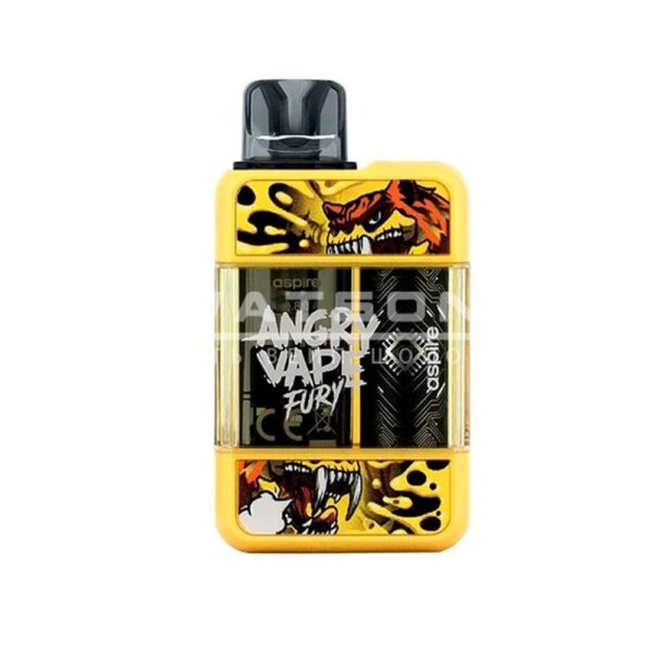 POD-система BRUSKO ANGRY VAPE FURY  (Желтый) купить с доставкой в СПб, по России и СНГ. Цена. Изображение №8. 