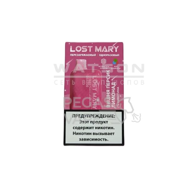 Электронная сигарета LOST MARY OS4000 (Вишня персик лимонад) купить с доставкой в СПб, по России и СНГ. Цена. Изображение №8. 