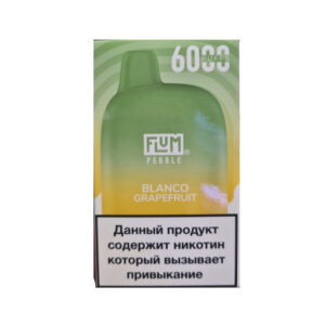 Электронная сигарета FLUM PEBBLE 6000 BLANCO GRAPEFRUIT 6000 (Бланко грейпфрукт) купить с доставкой в СПб, по России и СНГ. Цена. Изображение №7. 