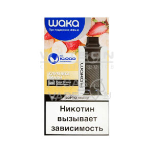 Электронная сигарета Waka PA-10000 Strawberry Banana (Клубника банан) купить с доставкой в СПб, по России и СНГ. Цена. Изображение №17. 