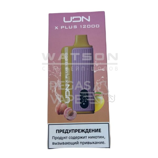 Электронная сигарета UDN X PLUS 12000 (Персик манго) купить с доставкой в СПб, по России и СНГ. Цена. Изображение №8. 