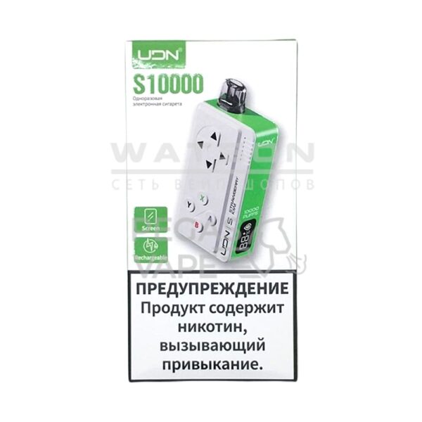 Электронная сигарета UDN S 10000 (Клубника киви) купить с доставкой в СПб, по России и СНГ. Цена. Изображение №8. 