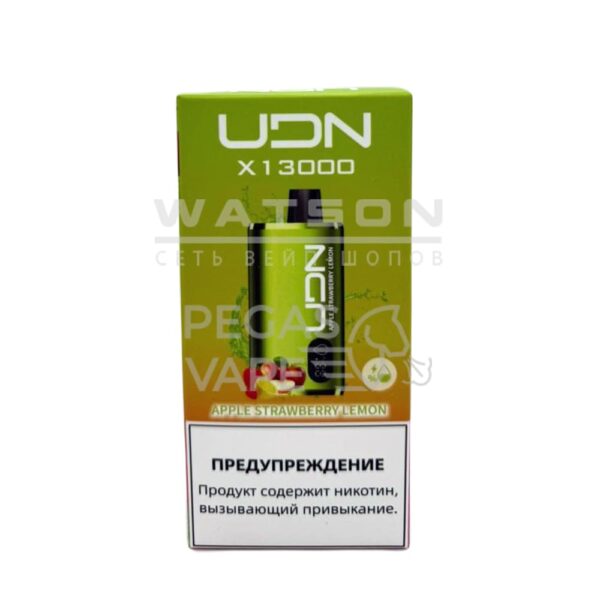 Электронная сигарета UDN BAR X 13000  (Яблоко клубника лимон) купить с доставкой в СПб, по России и СНГ. Цена. Изображение №8. 