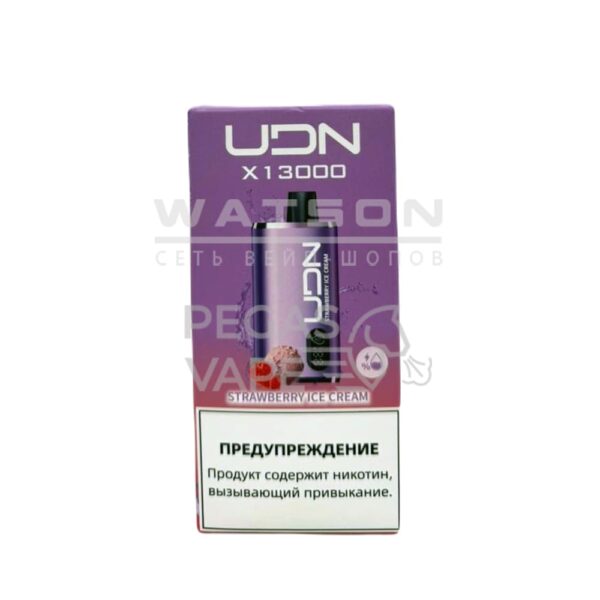 Электронная сигарета UDN BAR X 13000  (Клубничное мороженое) купить с доставкой в СПб, по России и СНГ. Цена. Изображение №8. 