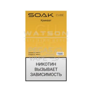 Электронная сигарета SOAK CUBE White 7000 (Кумкват) купить с доставкой в СПб, по России и СНГ. Цена. Изображение №14. 