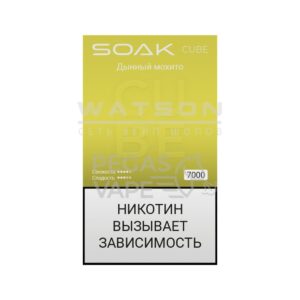 Электронная сигарета SOAK CUBE Black 7000 (Маскарпоне с лаймом) купить с доставкой в СПб, по России и СНГ. Цена. Изображение №7. 