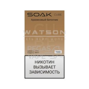 Электронная сигарета SOAK CUBE White 7000 (Арахисовый батончик) купить с доставкой в СПб, по России и СНГ. Цена. Изображение №16. 