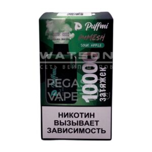 Электронная сигарета PuffMi DUMESH 10000 (Кислое яблоко) купить с доставкой в СПб, по России и СНГ. Цена. Изображение №19. 