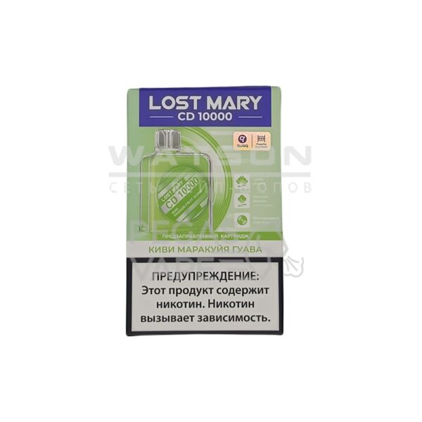 Картридж LOST MARY CD 10000 (Киви маракуйя фрукт гуава) купить с доставкой в СПб, по России и СНГ. Цена. Изображение №8. 