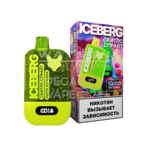 Электронная сигарета ICEBERG MINI 10000 (Скитлс спрайт) купить с доставкой в СПб, по России и СНГ. Цена. Изображение №32. 