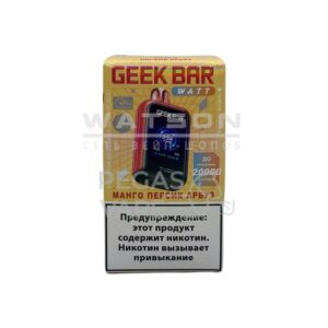 Электронная сигарета Geek Bar Watt 20000 (Манго, персик,арбуз) купить с доставкой в СПб, по России и СНГ. Цена. Изображение №10. 