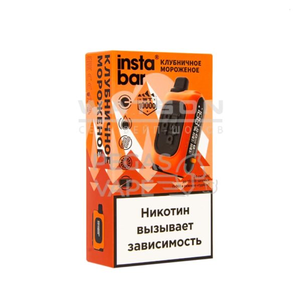 Электронная сигарета PLONQ INSTABAR 10000 (Клубничное Мороженое) купить с доставкой в СПб, по России и СНГ. Цена. Изображение №8. 
