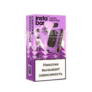 Электронная сигарета PLONQ INSTABAR 10000 (Сакура Виноград) купить с доставкой в СПб, по России и СНГ. Цена. Изображение №8. 