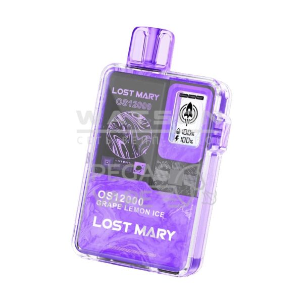 Электронная сигарета LOST MARY OS 12000 (Виноград лимон лед) купить с доставкой в СПб, по России и СНГ. Цена. Изображение №8. 