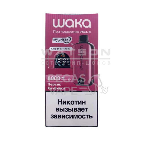 Электронная сигарета WAKA soPro DM8000i Peach Strawberry (Персик Клубника) купить с доставкой в СПб, по России и СНГ. Цена. Изображение №8. 