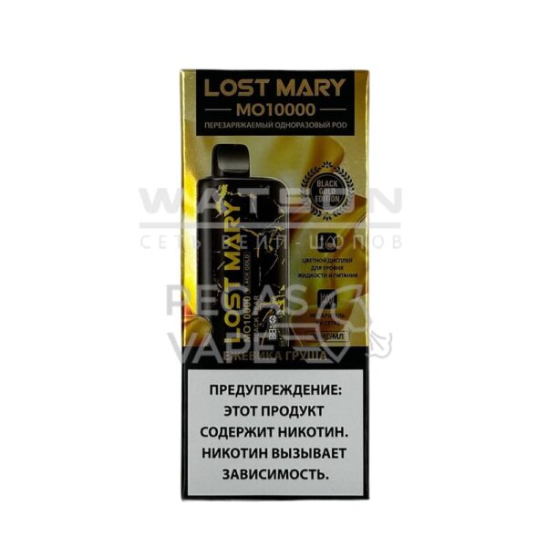 Электронная сигарета LOST MARY Golden Black MO 10000 (Ежевика груша) купить с доставкой в СПб, по России и СНГ. Цена. Изображение №8. 