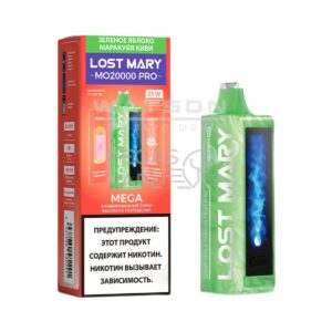 Электронная сигарета LOST MARY MO 20000 (Зеленое яблоко маракуйя киви) купить с доставкой в СПб, по России и СНГ. Цена. Изображение №16. 