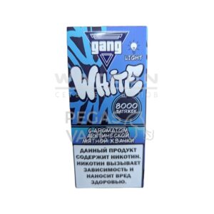 Электронная сигарета GANG WHITE 8000 (Арктическая Мятная Жвачка) купить с доставкой в СПб, по России и СНГ. Цена. Изображение №11. 