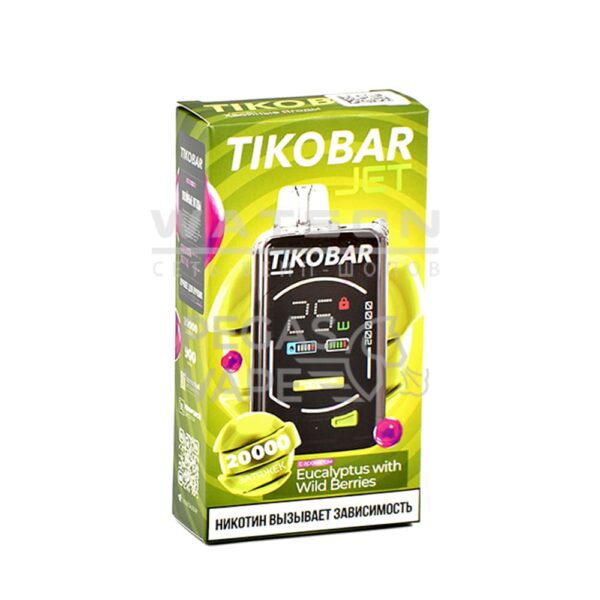 Электронная сигарета TIKOBAR JET 20000 Eucalyptus with wild berries (Хвойные ягоды) купить с доставкой в СПб, по России и СНГ. Цена. Изображение №8. 